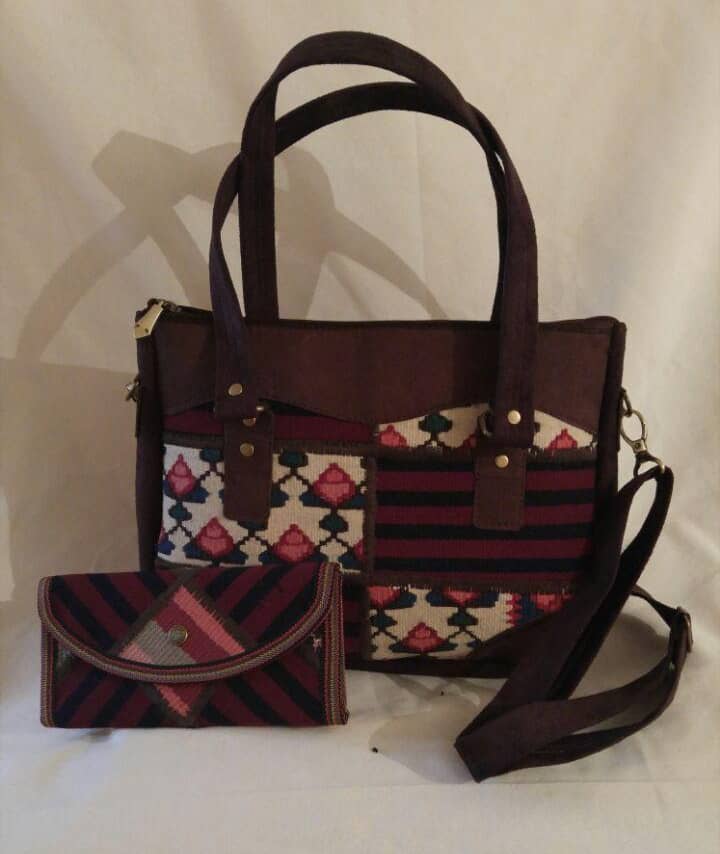 ست کیف تکه دوری ،تلفیق گلیم و حاجیم